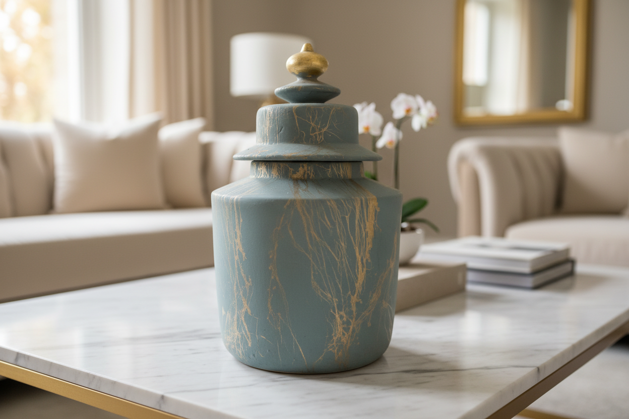 Tiered ceramic jar lifestyle image