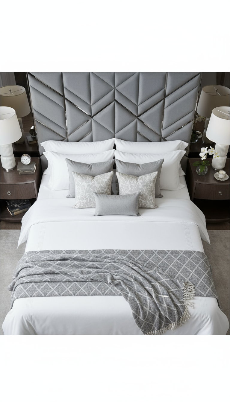 Top view with original chevron headboard