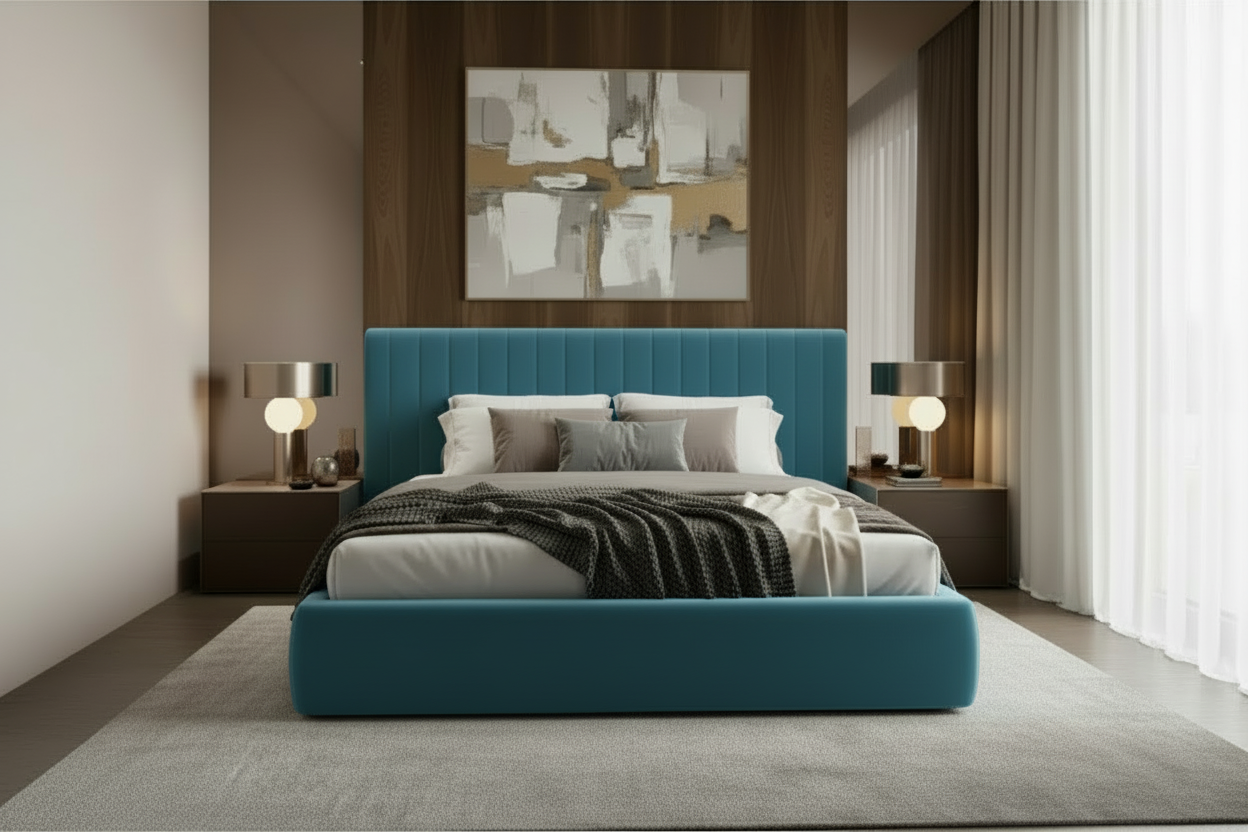 Turquoise bed