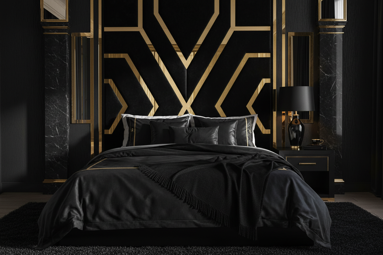 Valentino Headboard Black