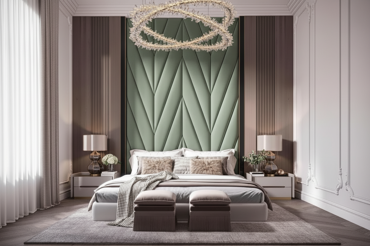Velar Headboard in Sage Green