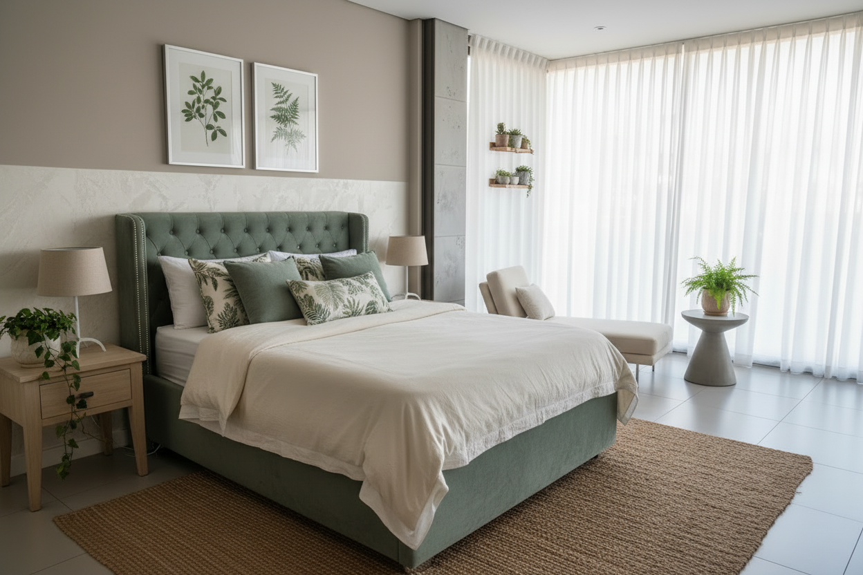 Victorian Bed - Sage Green