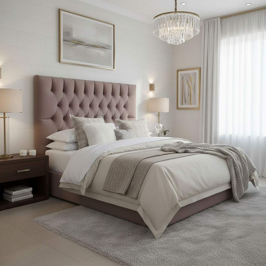 Victorian Headboard - Blush Pink