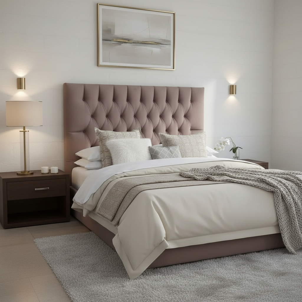 Victorian Headboard - Cream Beige