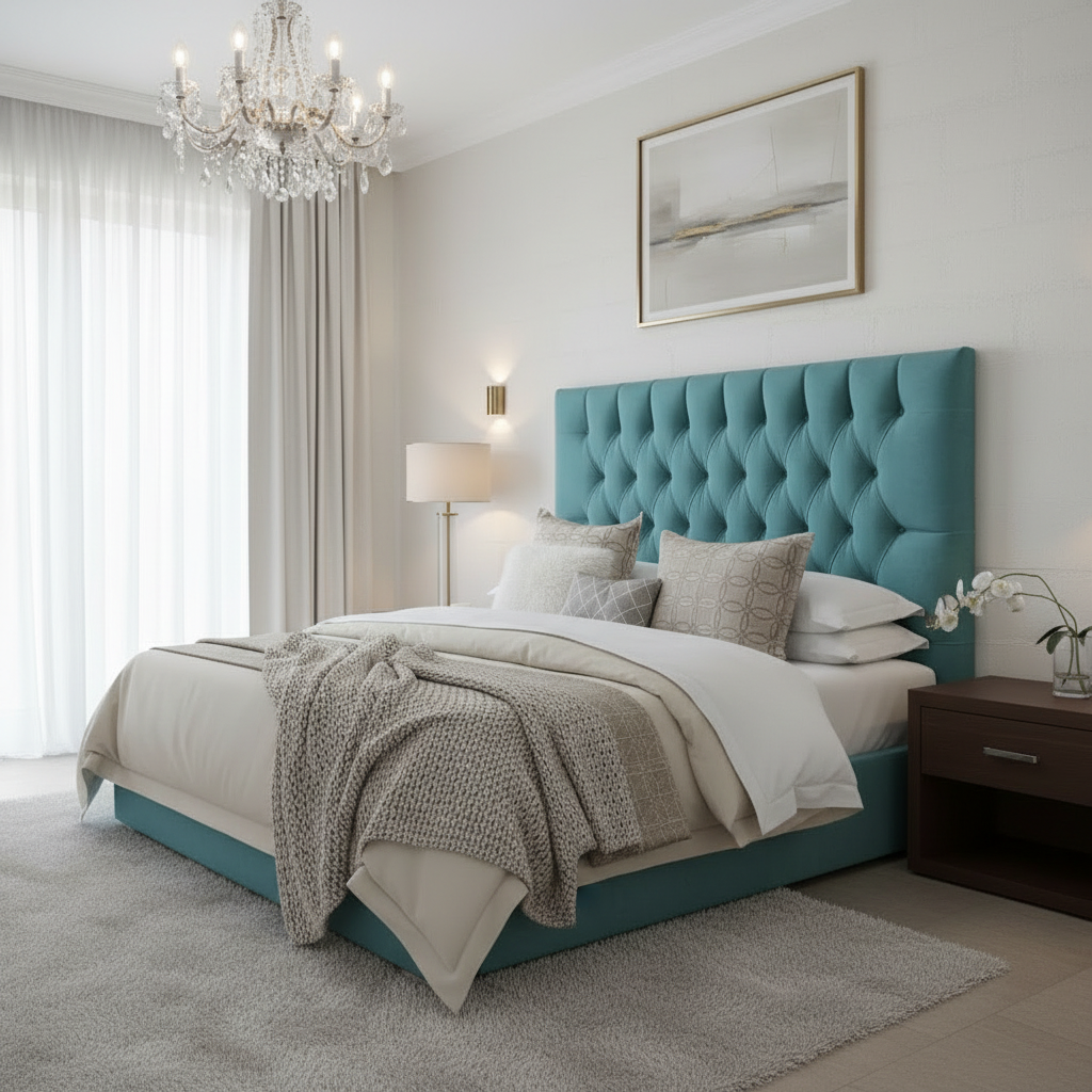 Victorian Headboard - Turquoise