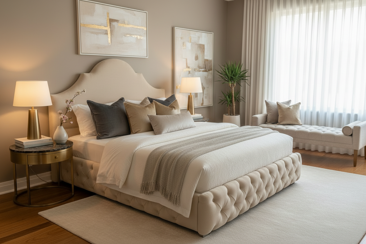 Whimsy Bed - Cream/Beige