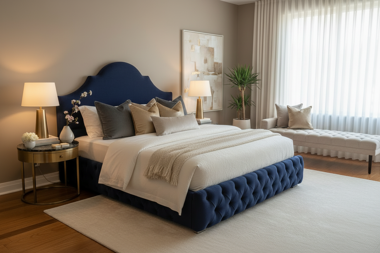 Whimsy Bed - Navy Blue